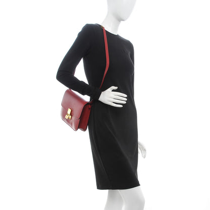 Celine Box Calfskin Medium Classic Box Flap Bag Red 2 of 8