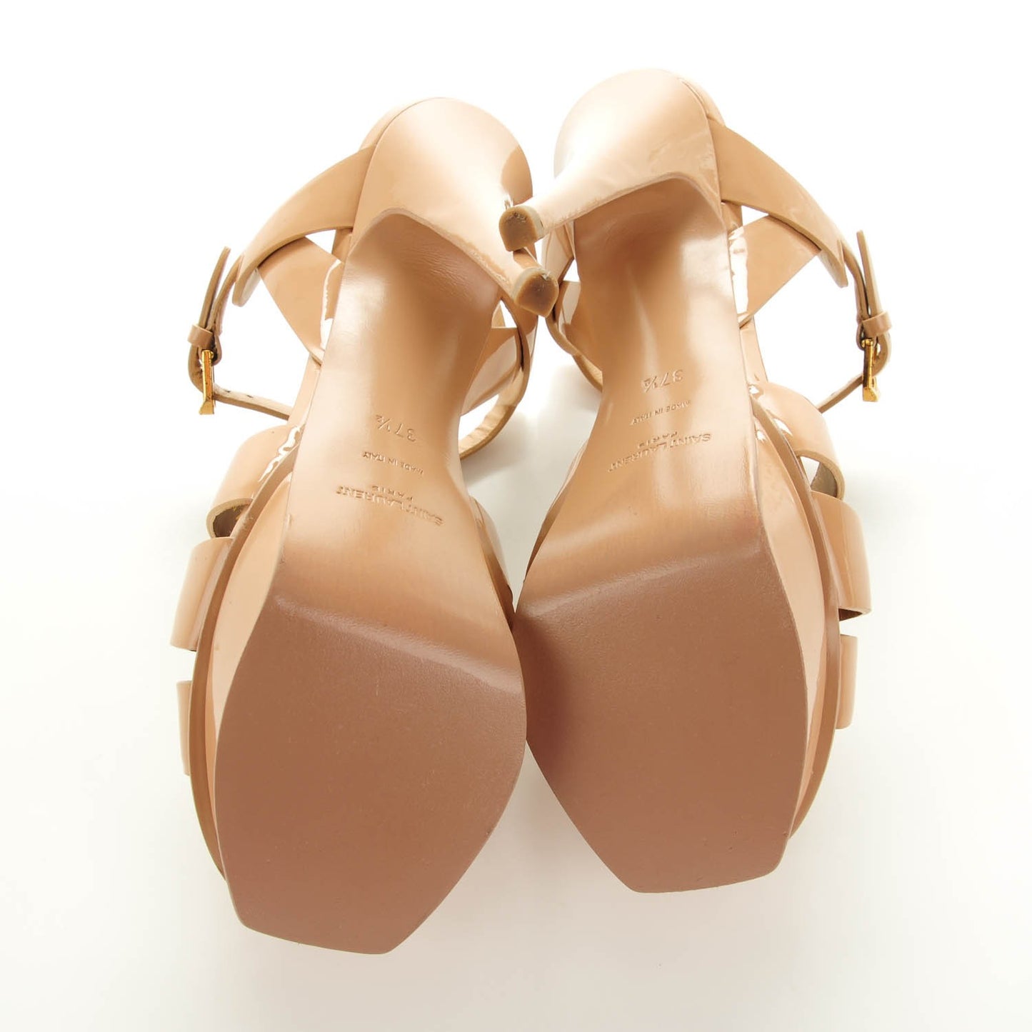 Patent Tribute 105 Platform Sandals 37.5 Nude