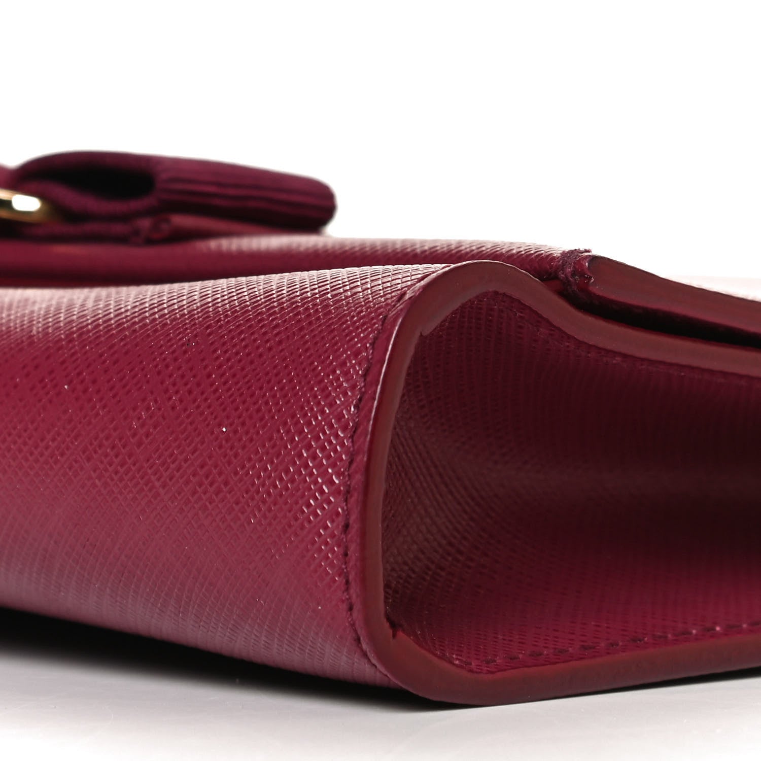 Salvatore Ferragamo Calfskin Mini Miss Vara Bow Chain Bag Burgundy 9 of 10