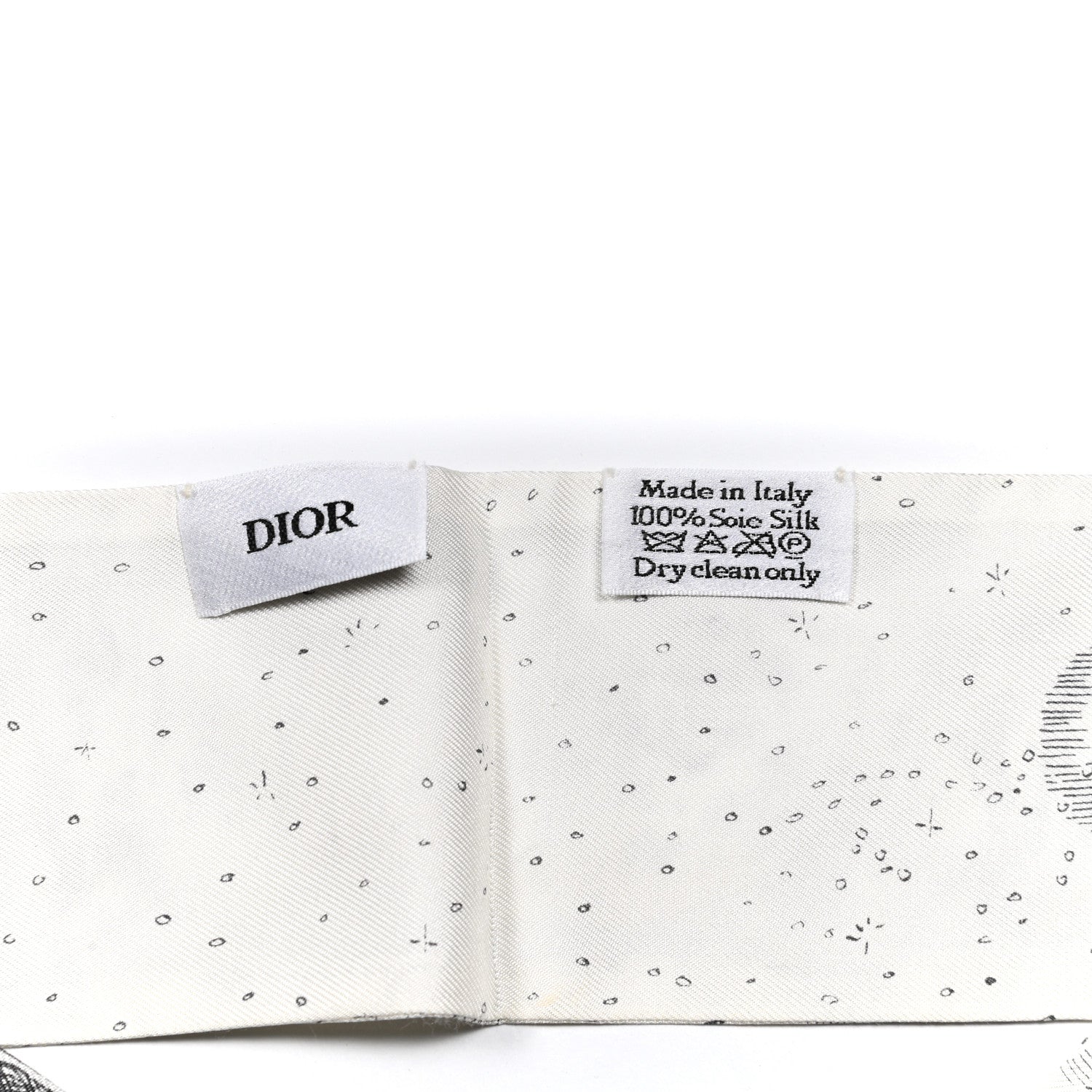 Christian Dior Silk ABCDior H Mitzah Scarf Grey 2 of 4