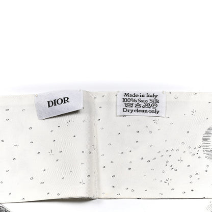 Christian Dior Silk ABCDior H Mitzah Scarf Grey 2 of 4