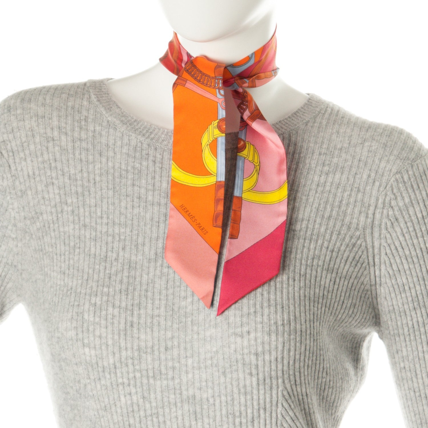 Hermes Silk Eperon d'Or Twilly 2 of 5