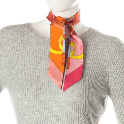 Hermes Silk Eperon d'Or Twilly 2 of 5