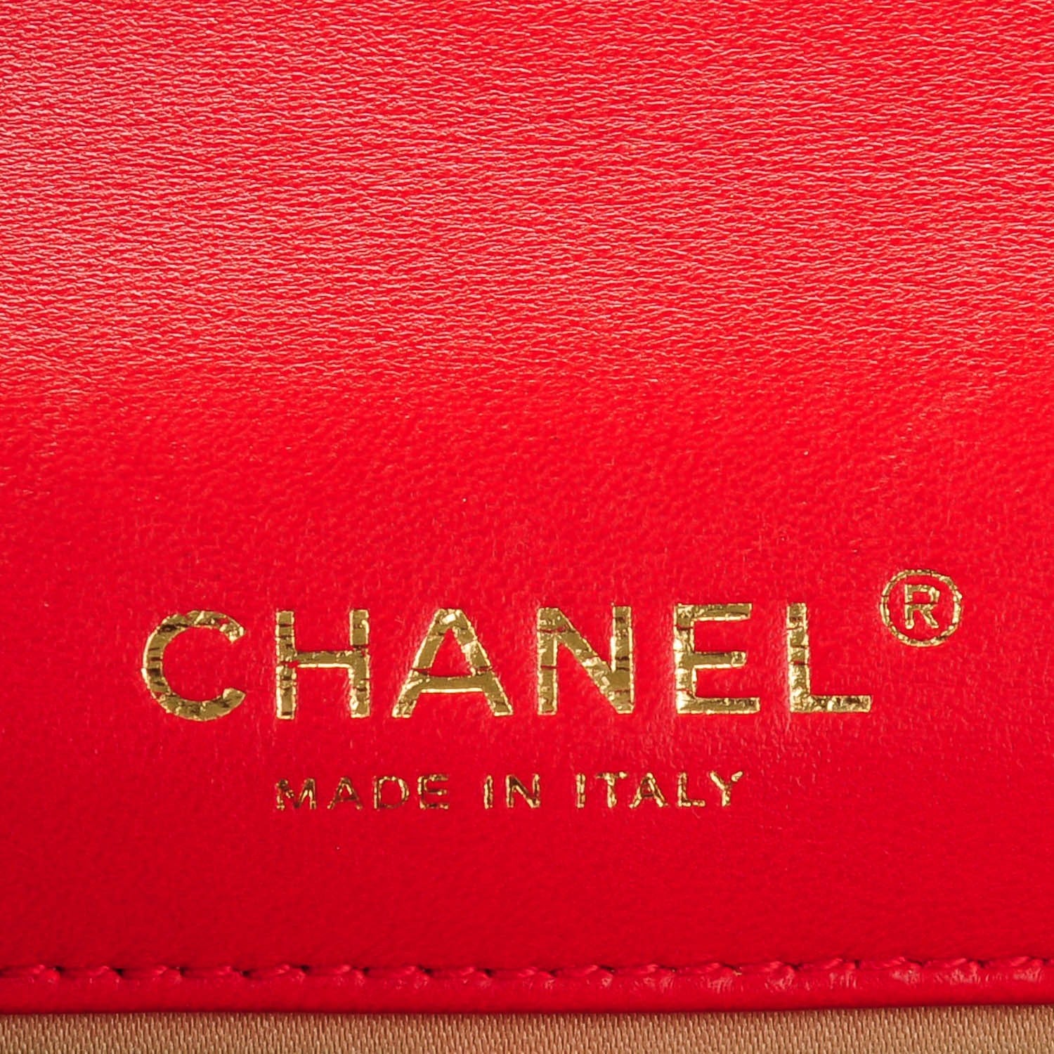 Chanel Lambskin Quilted Golden Class Wallet on Chain WOC Red 6 of 7