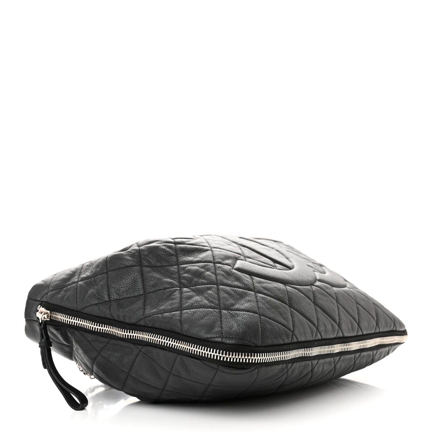 Chanel Caviar Quilted Expandable Zip Shoulder Bag Black 4 of 17