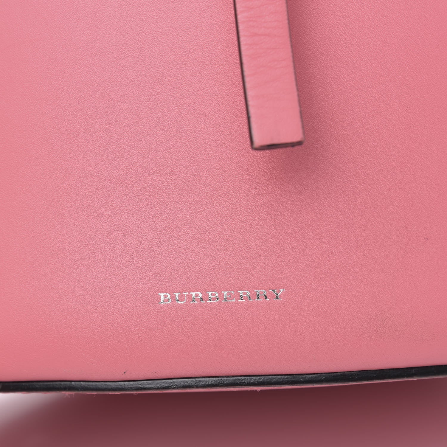 Burberry Supple Calfskin Medium Bucket Coral Pink 6 of 10