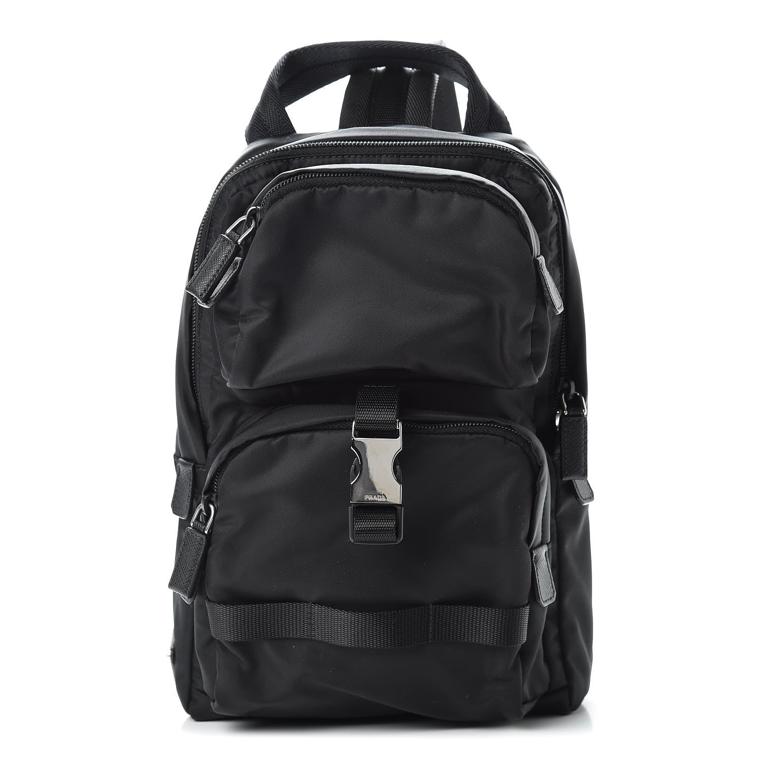Prada Tessuto Nylon Montagna Sling Backpack Black 1 of 11