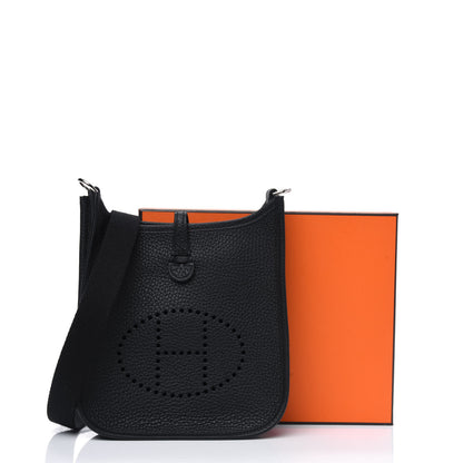 Hermes Taurillon Clemence Evelyne TPM Black 11 of 11