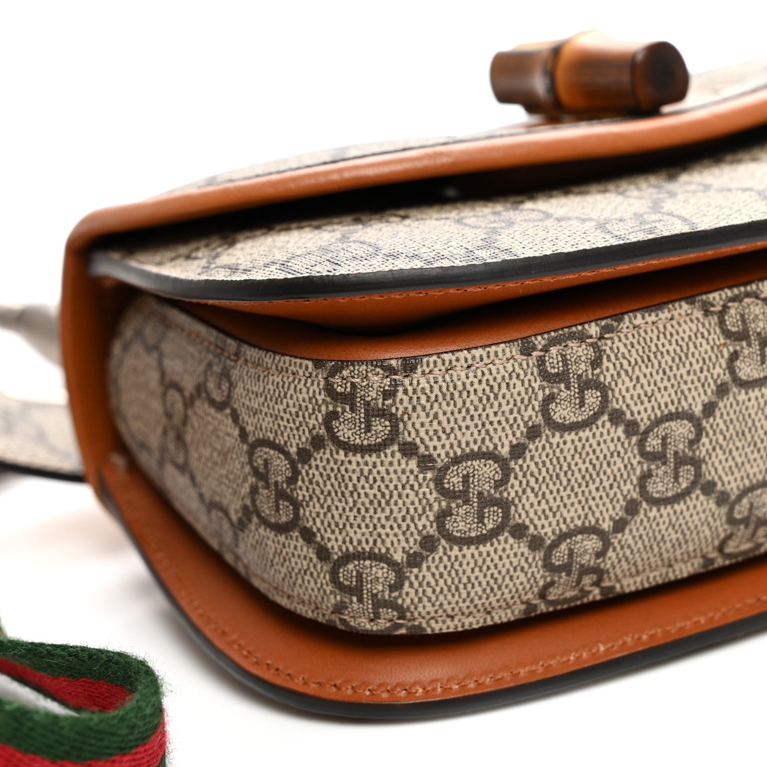 Gucci GG Supreme Monogram Web Bamboo Mini 1947 Belt Bag 80 32 Beige 10 of 11