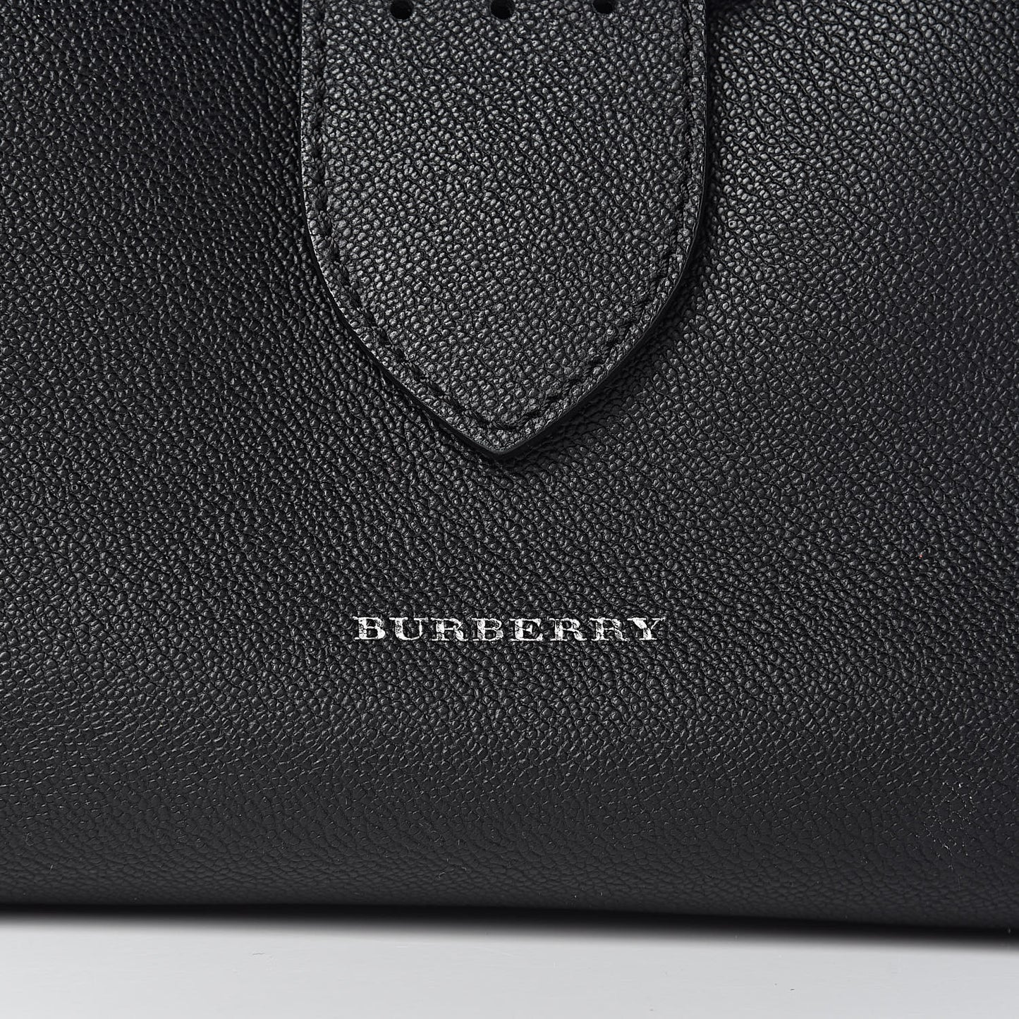 Soft Grain Calfskin Medium Buckle Tote Black