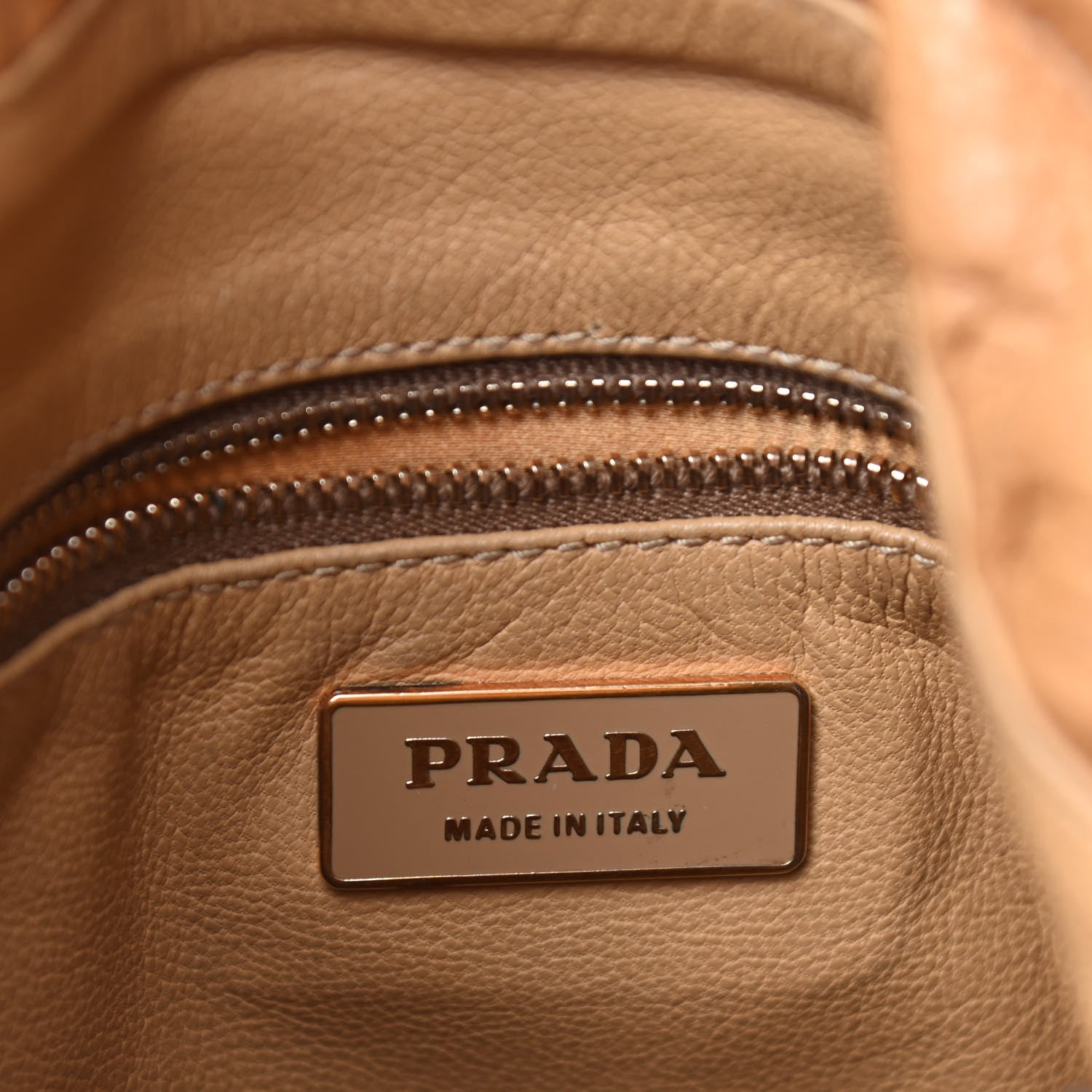 Prada Vitello Daino Chain Shoulder Bag Cuoio 6 of 9