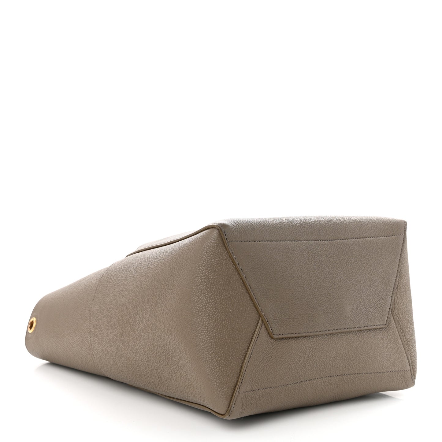 Soft Grained Calfskin Sangle Bucket Bag Taupe