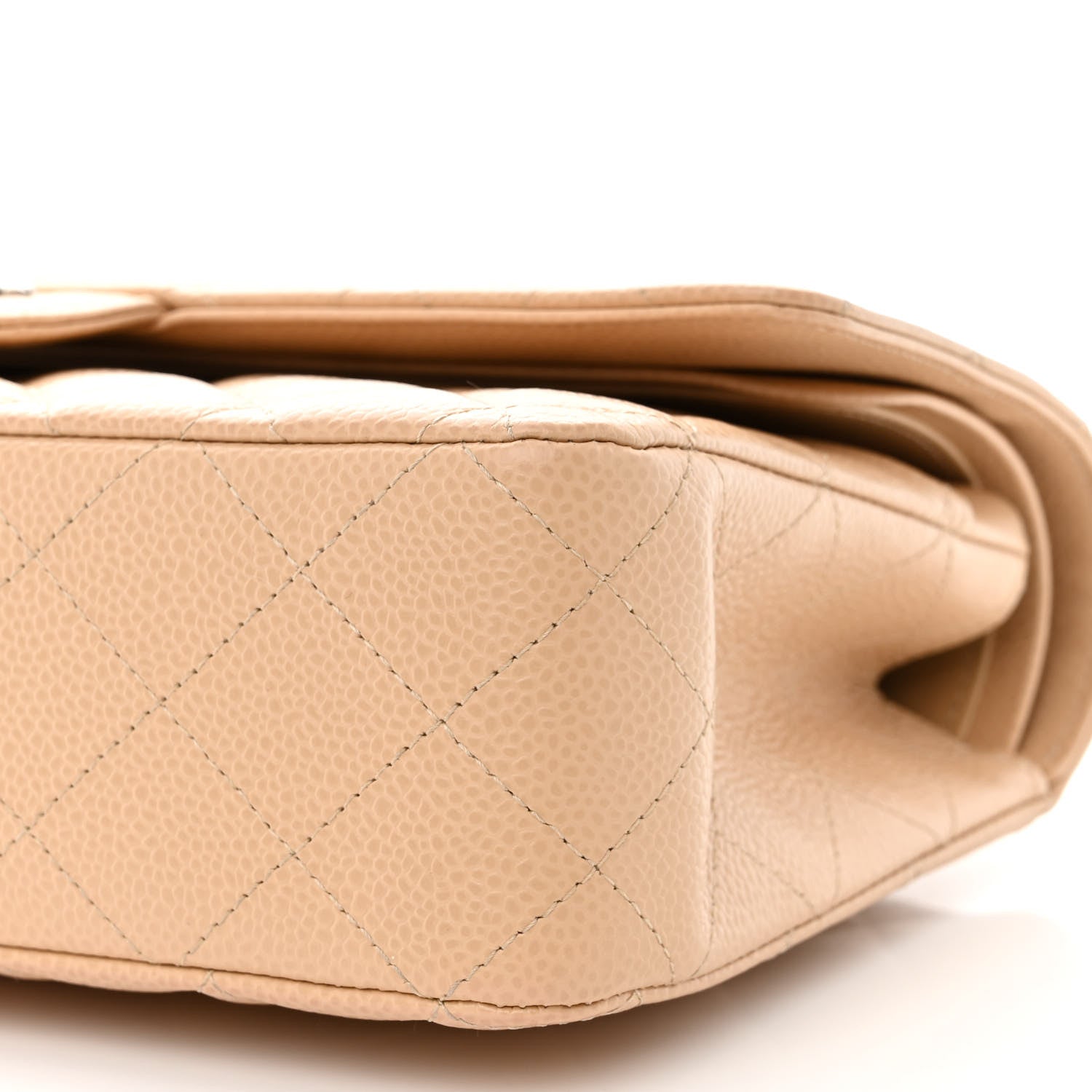 Chanel Caviar Quilted Medium Double Flap Beige 10 of 12
