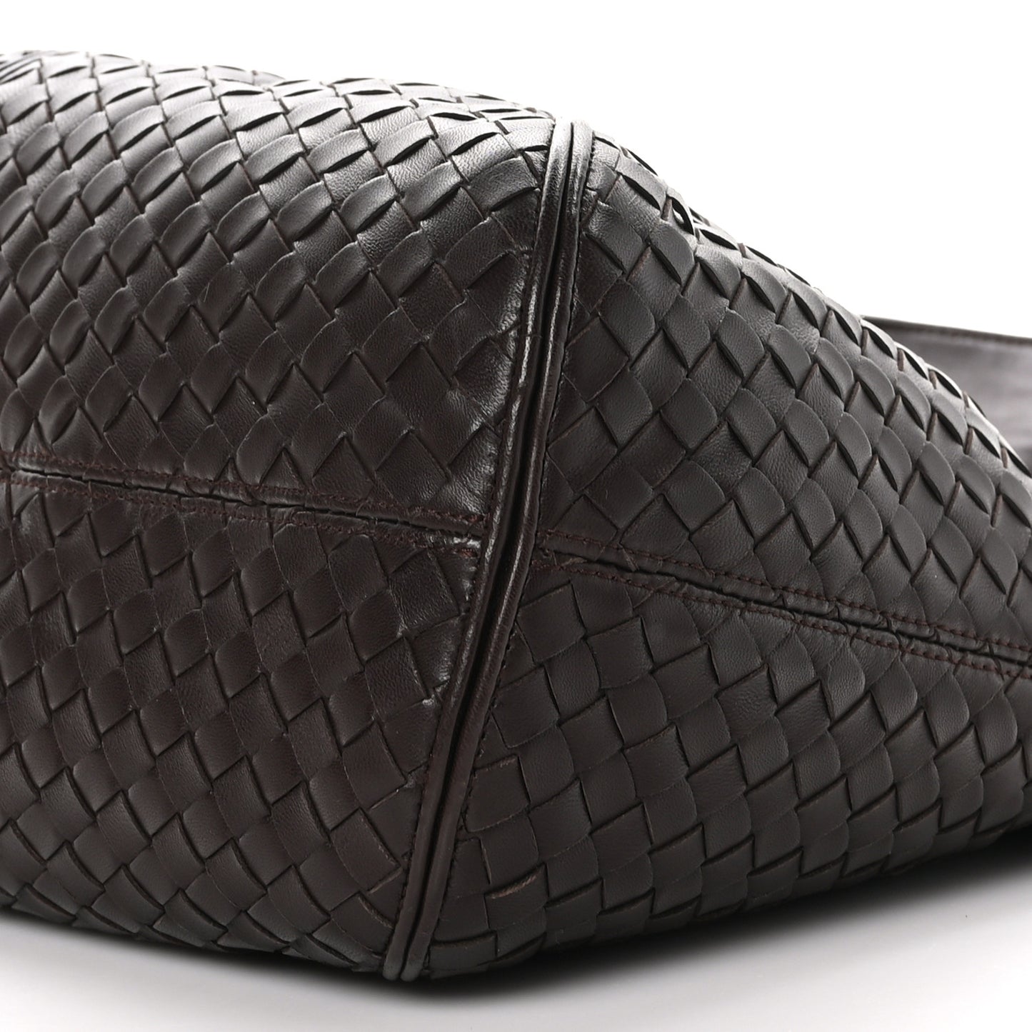 Nappa Intrecciato Ball Hobo Ebano