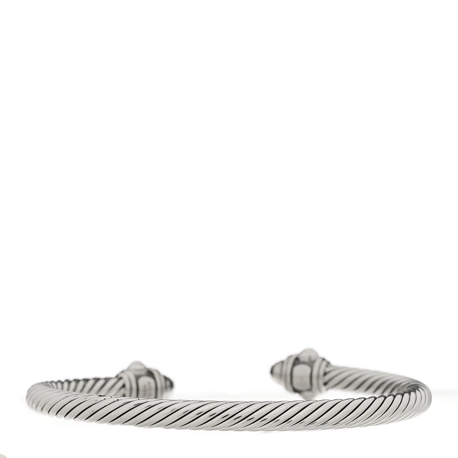 David Yurman Sterling Silver Diamond 5mm Cable Renaissance Bracelet 2 of 3