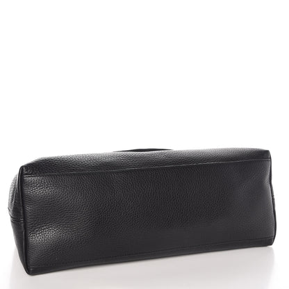 Gucci Pebbled Calfskin Studded Medium Soho Chain Shoulder Bag Black 4 of 9
