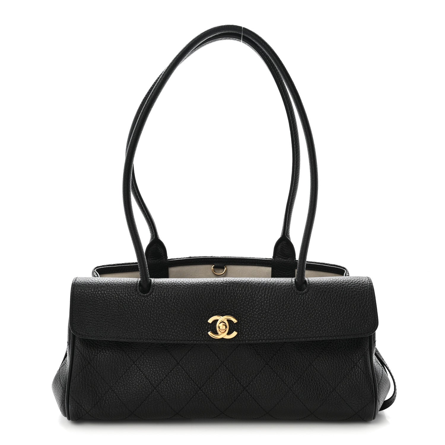 Chanel Grained Calfskin Stitched Urban Essentials Small Shopping Bag Black 1 of 10