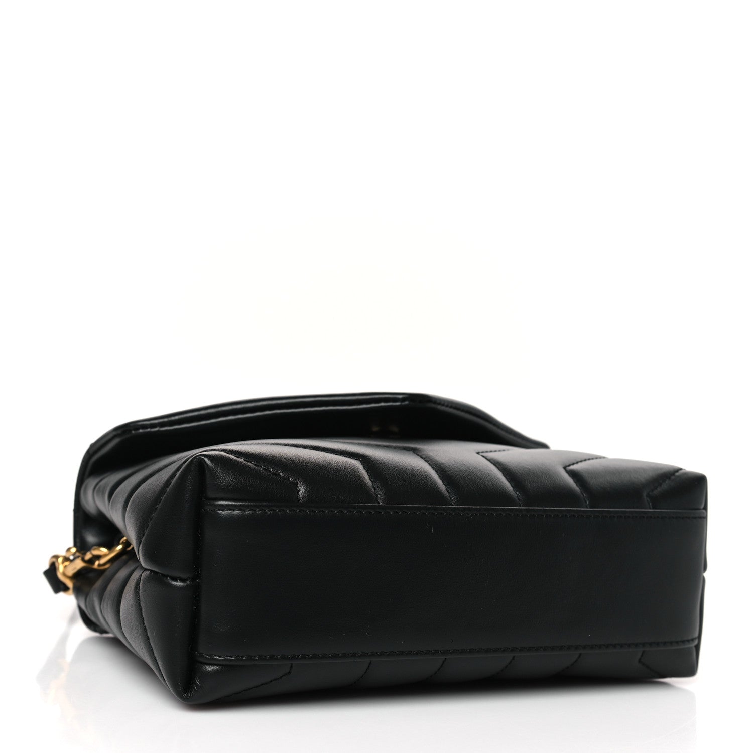Saint Laurent Calfskin Y Quilted Monogram Toy Loulou Crossbody Bag Black 4 of 9