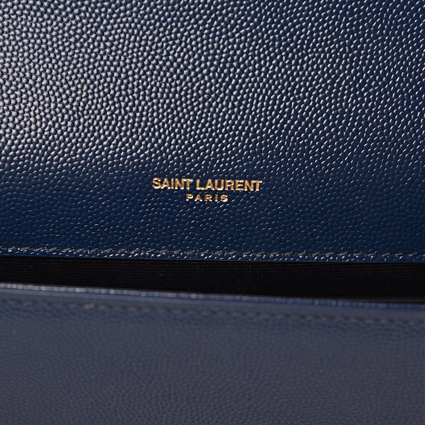Grain De Poudre Medium Classic Monogram Kate Satchel Denim Blue