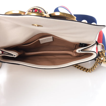 Gucci Nappa Pearl Studded Mini Queen Margaret Broadway Shoulder Bag Mystic White 5 of 12