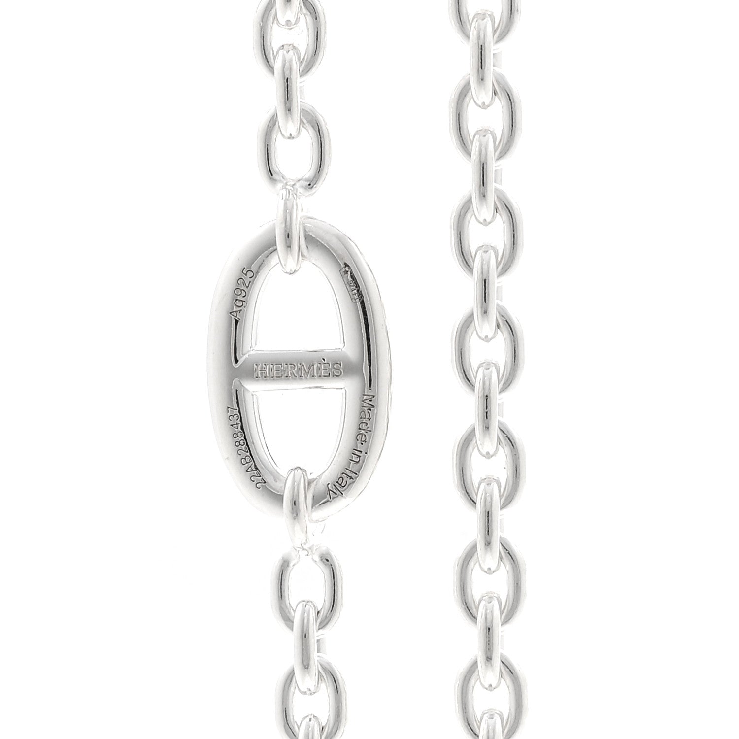 Hermes Sterling Silver Farandole Necklace 160 5 of 6