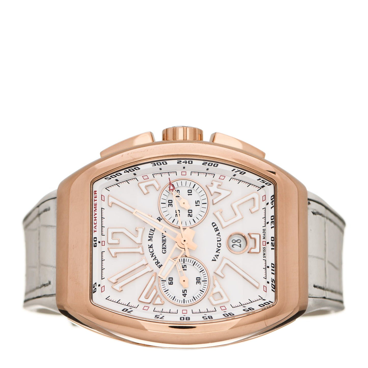 18K Rose Gold Alligator 45mm Vanguard Chronograph Automatic Watch V45CCTT
