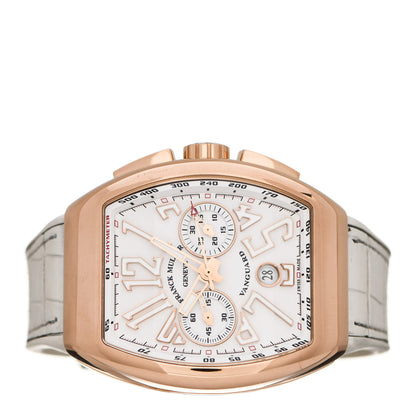 Franck Muller 18K Rose Gold Alligator 45mm Vanguard Chronograph Automatic Watch V45CCTT 2 of 5