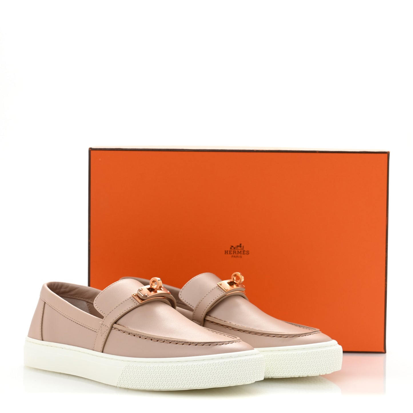 Calfskin Game Slip On Sneakers 37 Beige Nude