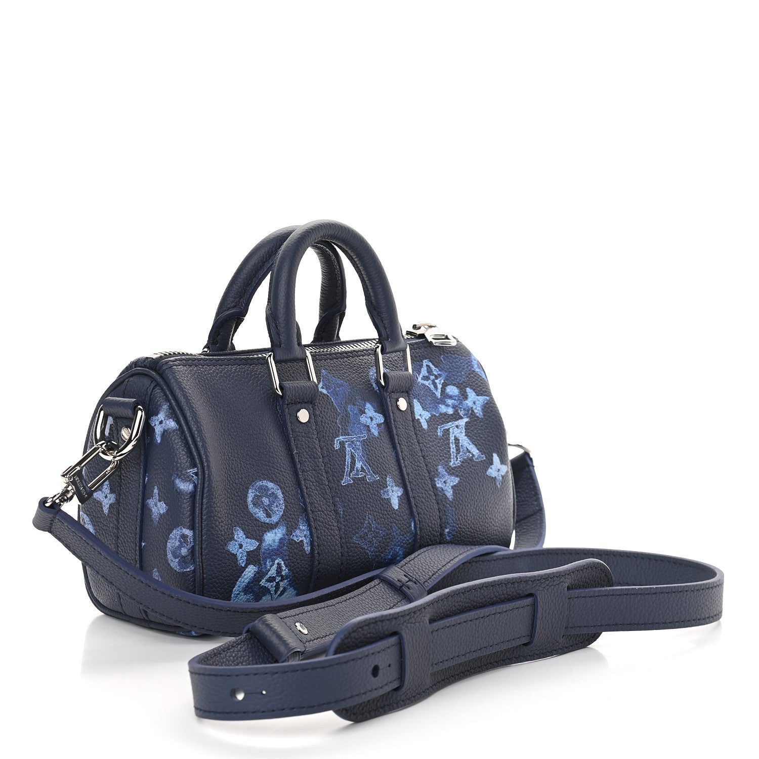 Louis Vuitton Monogram Ink Watercolor Keepall XS Blue 3 of 8