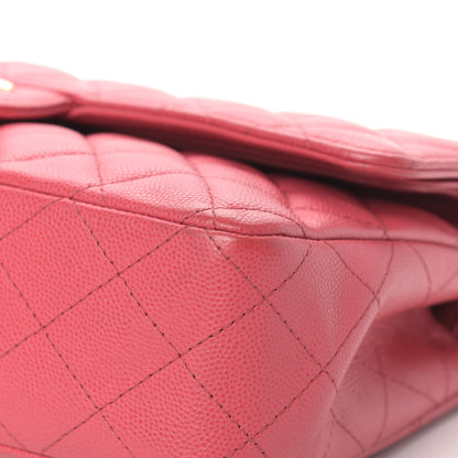 Chanel Caviar Quilted Medium Double Flap Pink 9 of 14