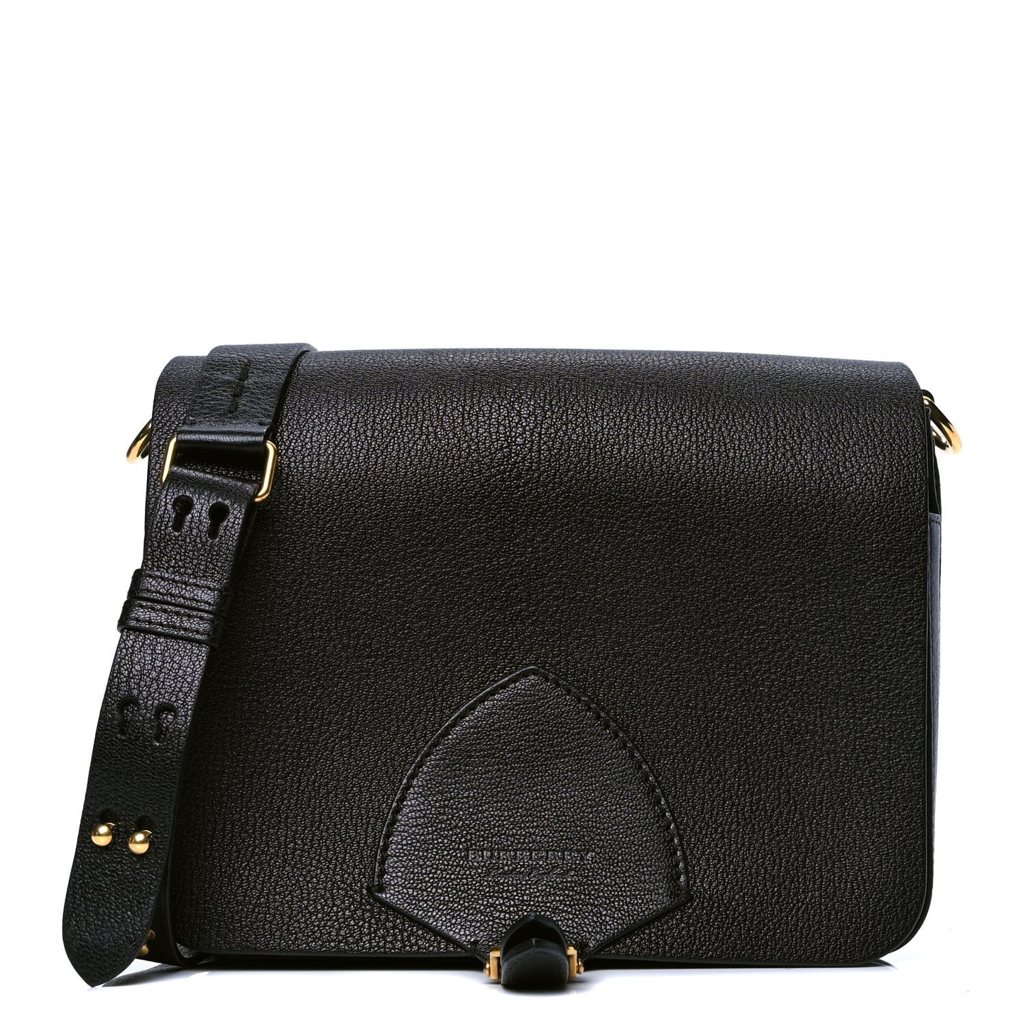 Calfskin Square Satchel Black