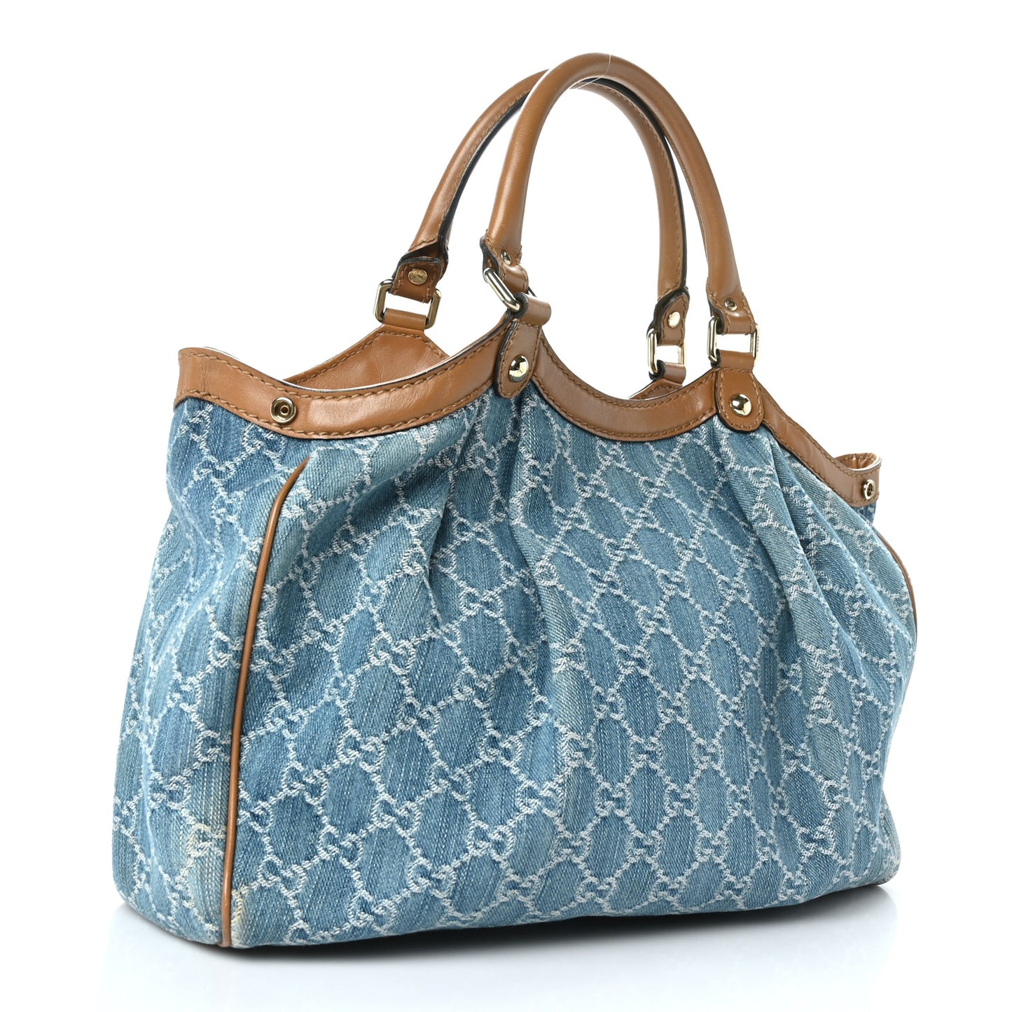 Denim Monogram Medium Sukey Tote Blue