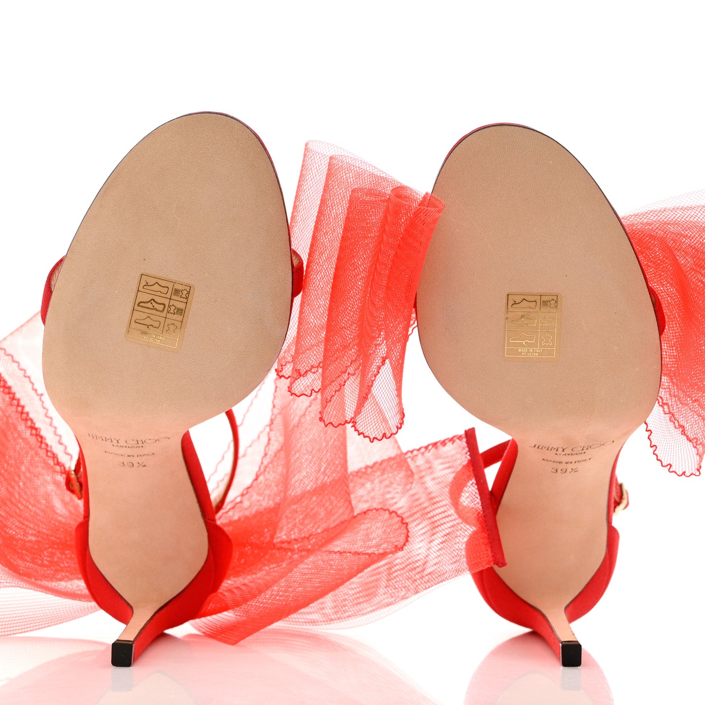Grosgrain Aveline Bow 100 Sandals 39.5 Red