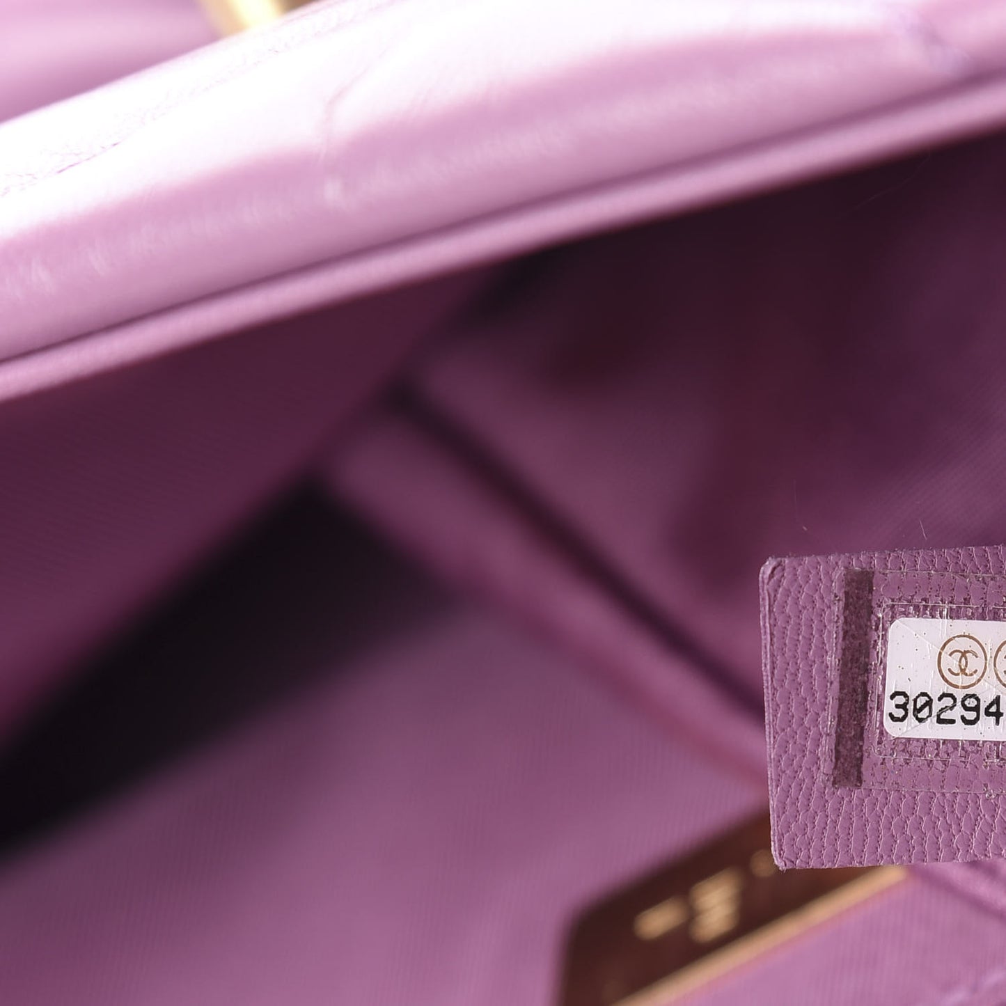 Goatskin Quilted Medium Chanel 19 Flap Violet Purple