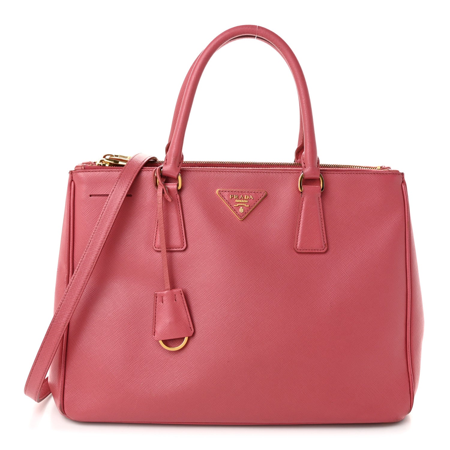 Prada Saffiano Medium Galleria Double Zip Tote Geranio 1 of 15