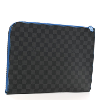 Louis Vuitton Damier Graphite Pochette Jour GM Bleu 3 of 9