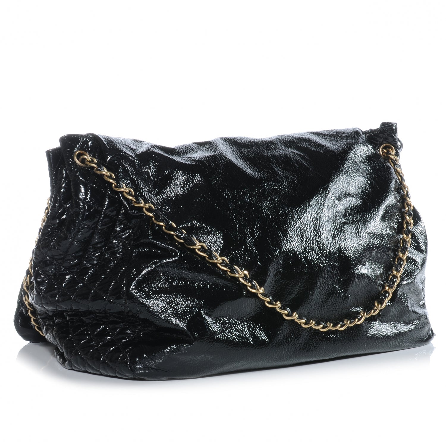 Chanel Vinyl Rock and Chain XL Flap Black 3 of 7