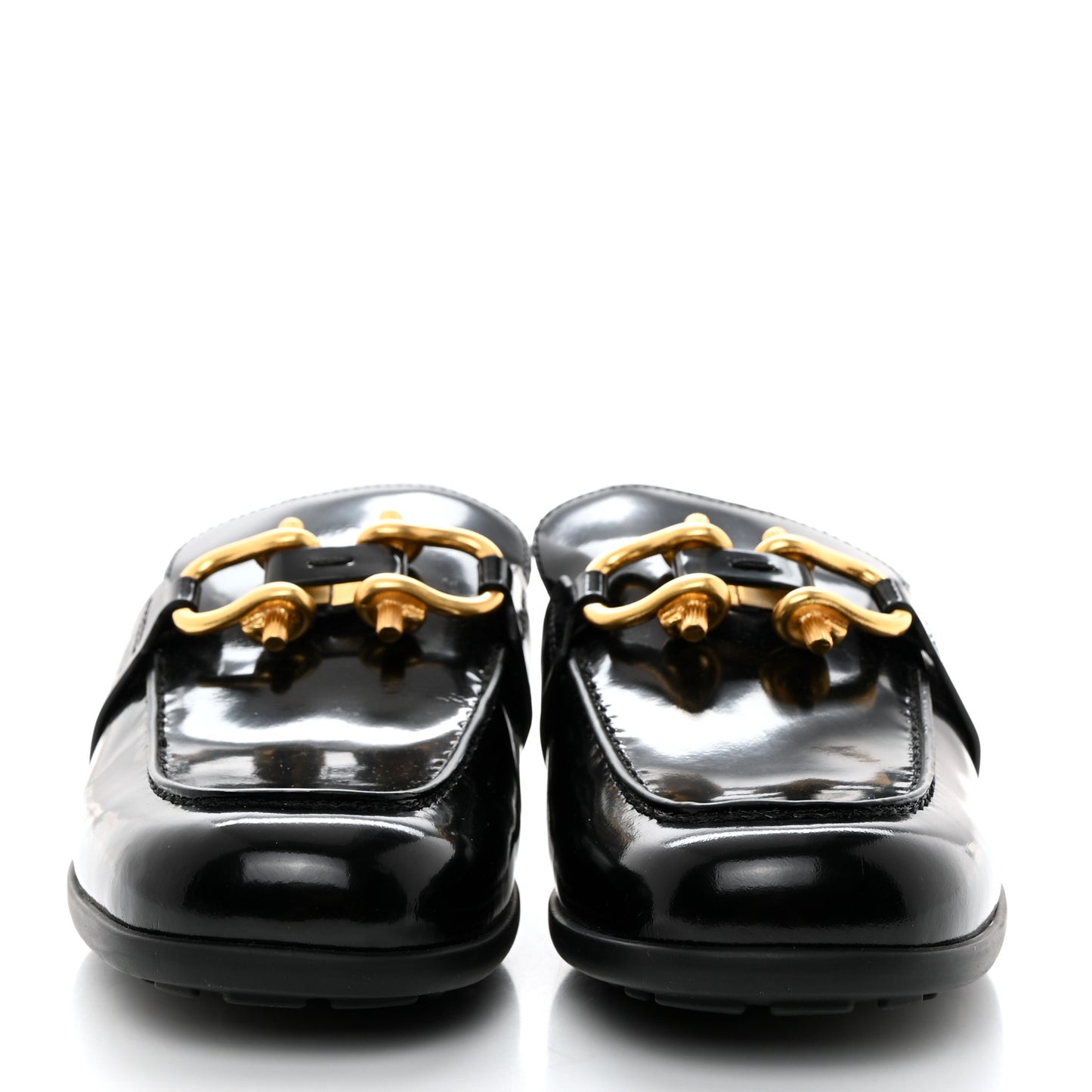 Glossy Calfskin Monsieur Loafers 39 Black