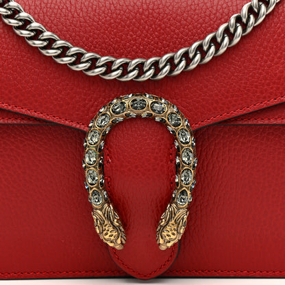 Gucci Dollar Calfskin Swarovski Crystal Small Dionysus Shoulder Bag Hibiscus Red 9 of 11