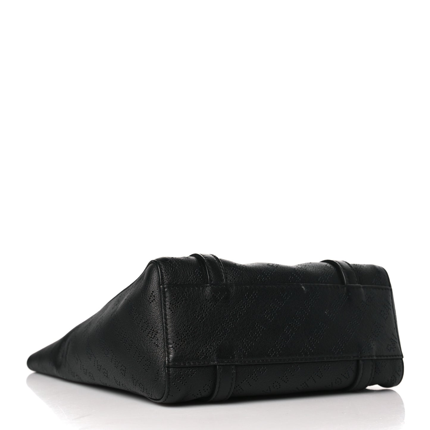 Smooth Calfskin Logo Perforated XXS Everyday Tote Black