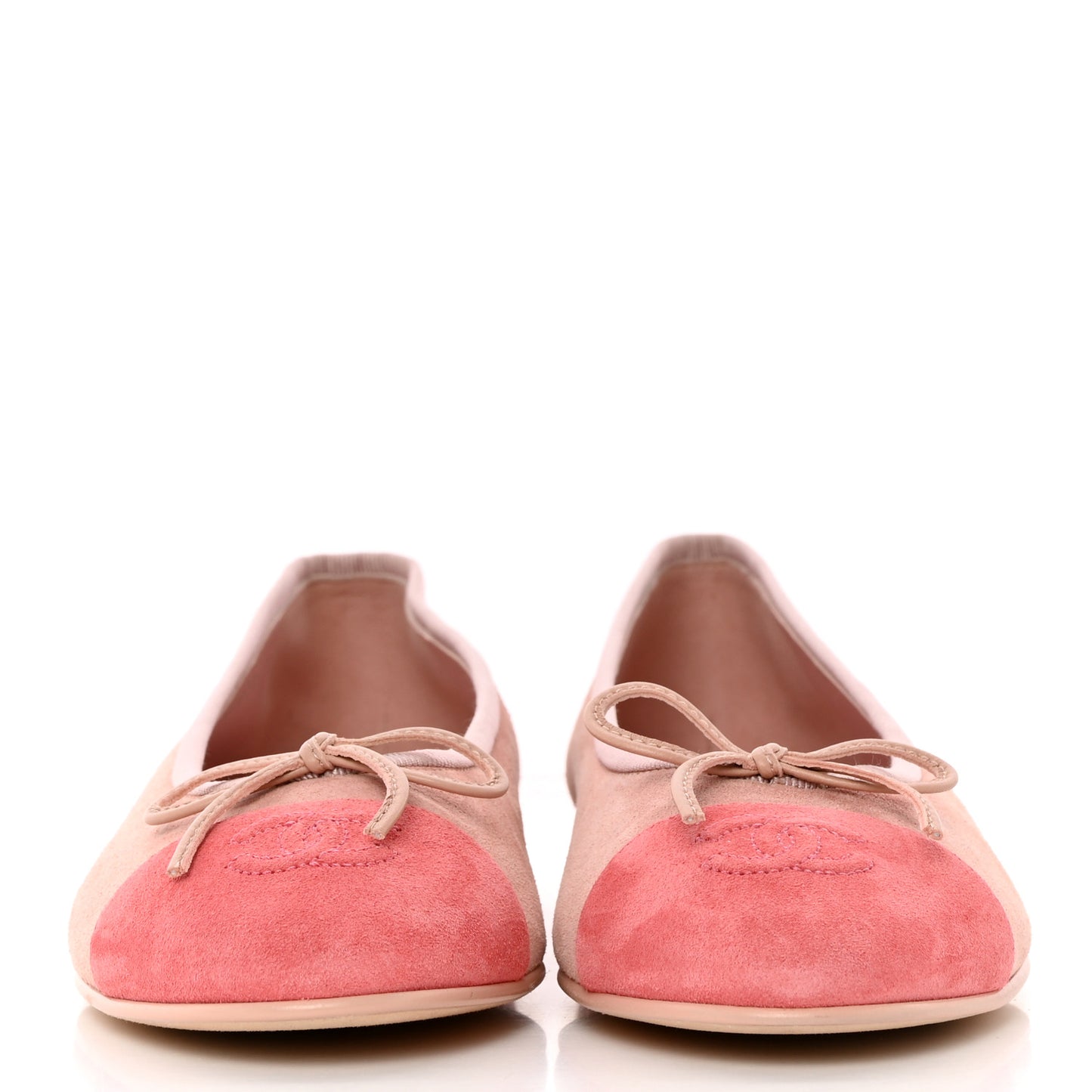 Suede Cap Toe CC Ballerina Flats 37 Light Pink Coral
