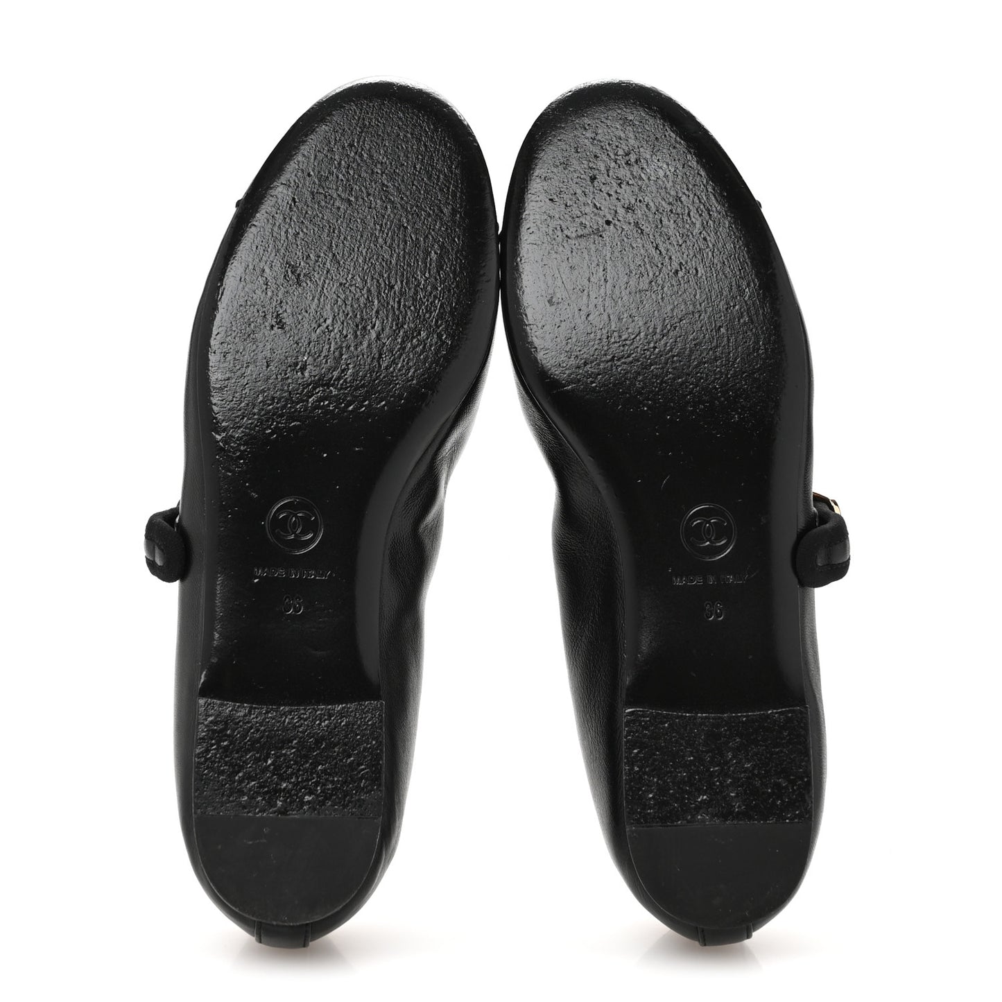 Lambskin Mary Jane Flats 36 Black