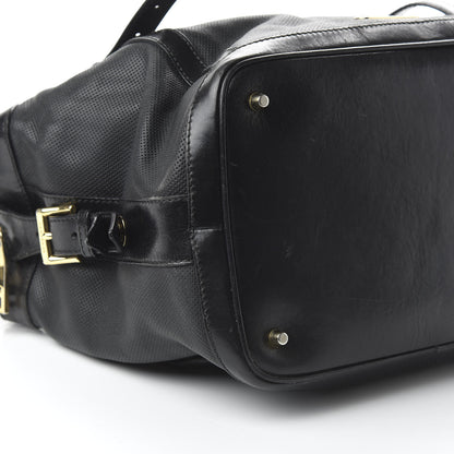 Burberry Calfskin Perforated Ellers Satchel Black 6 of 10