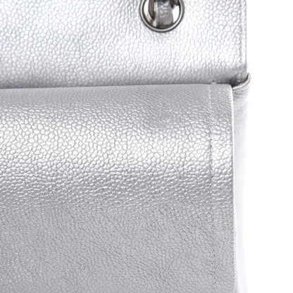 Chanel Metallic Caviar Quilted Jumbo Double Flap Silver 11 of 11
