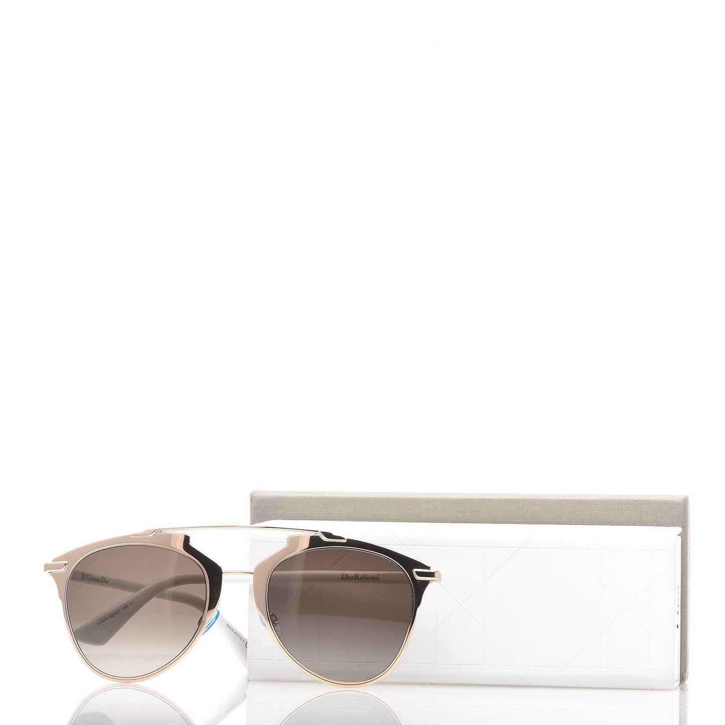 Reflected Sunglasses Rose Gold White