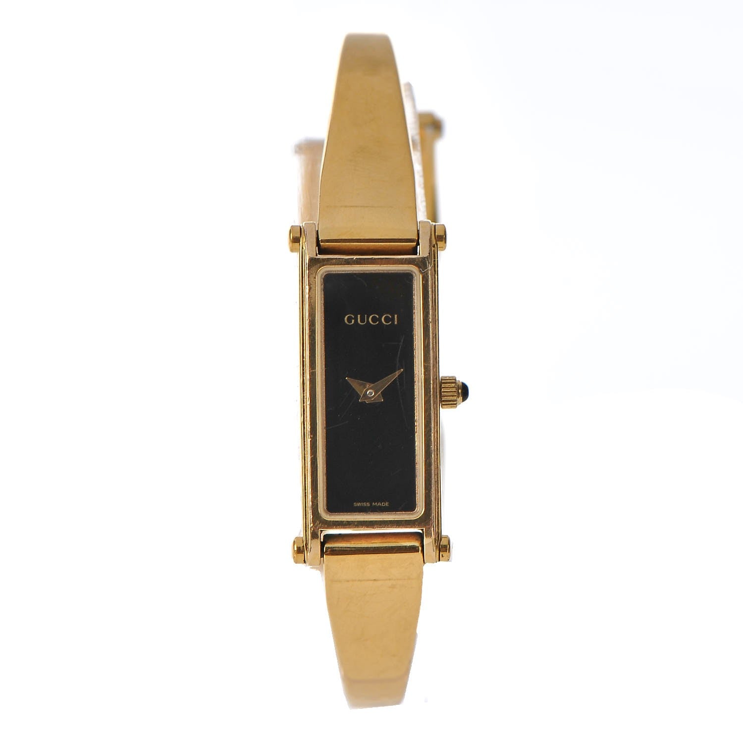 Gucci Stainless Steel 12mm 1500L Horsebit Quartz Watch Black 1 of 6