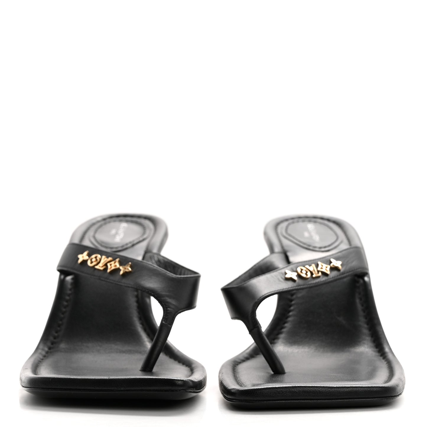 Calfskin Signature Thong Sandal 40 Black
