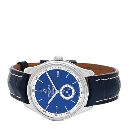 Breitling Stainless Steel Alligator 40mm Premier Automatic Watch Blue A37340 2 of 5