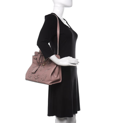 Valentino Garavani Vitello Floral Embroidered Medium Joylock Satchel Lipstick 2 of 12