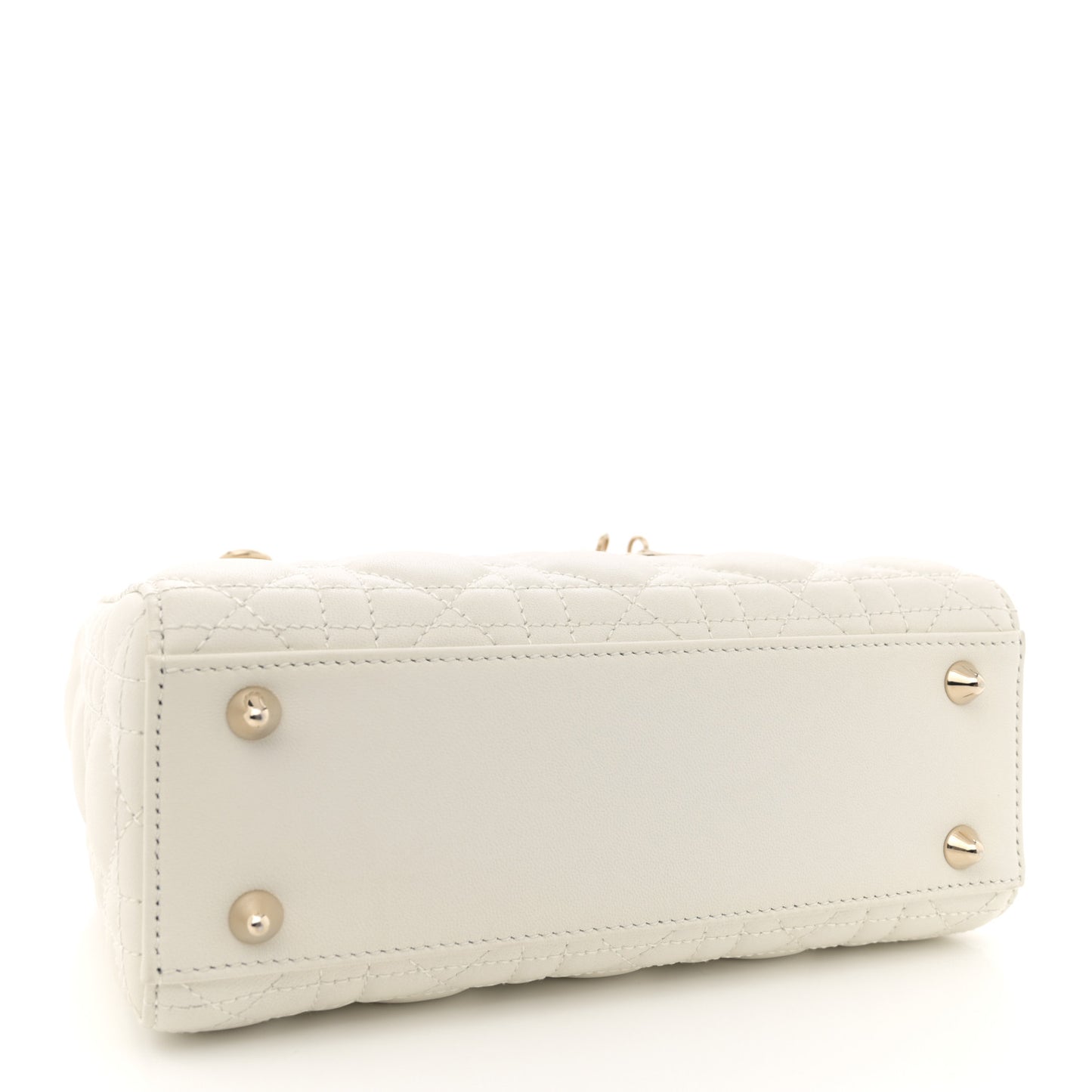 Lambskin Cannage Small My ABCDior Lady Dior White